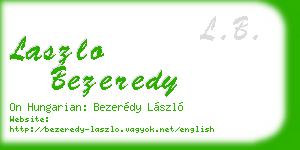 laszlo bezeredy business card